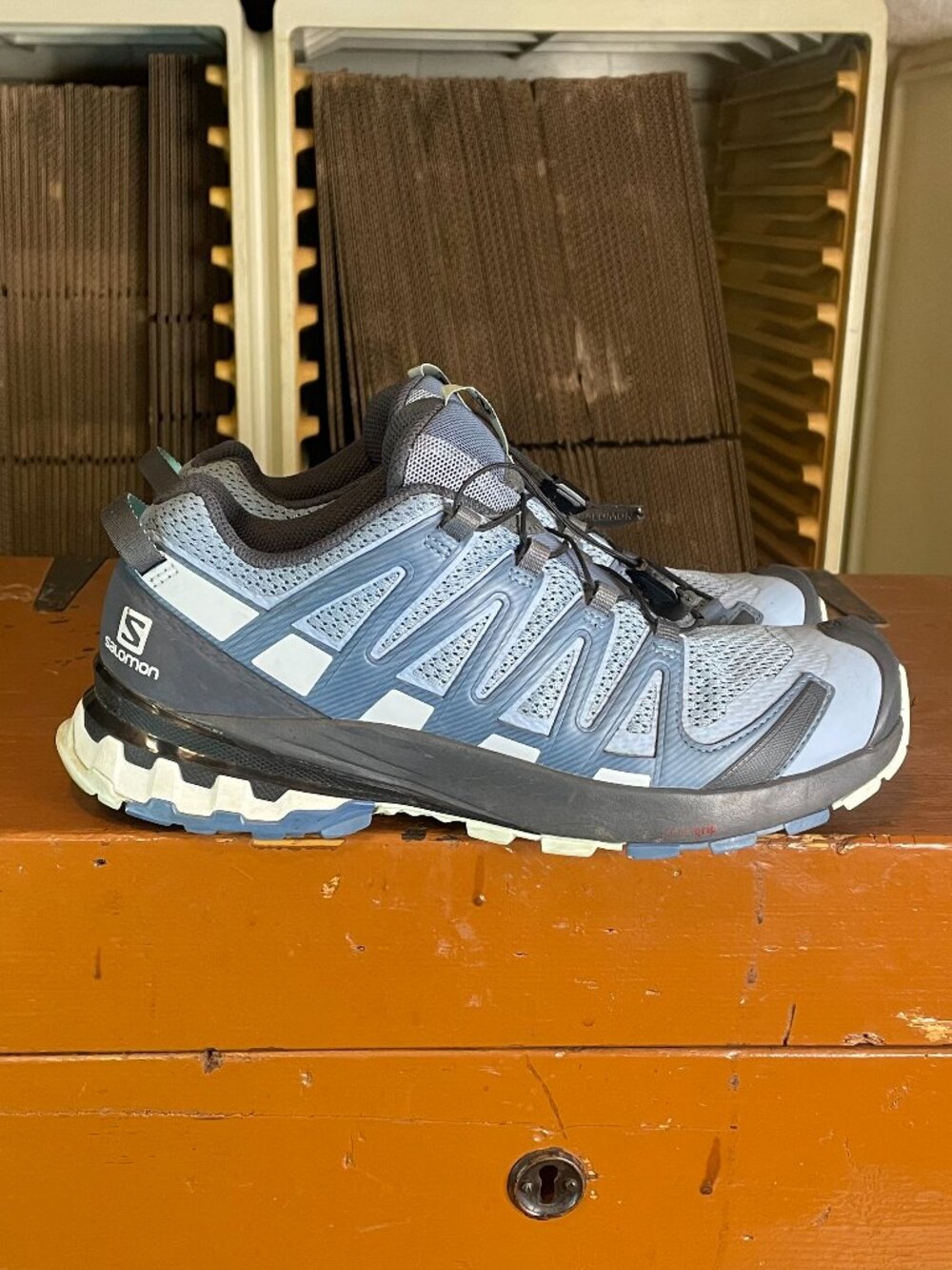 SALOMON XA Pro 3D Women's Size 9 Blue Trail Quicklace Running Mesh Shoes 412721